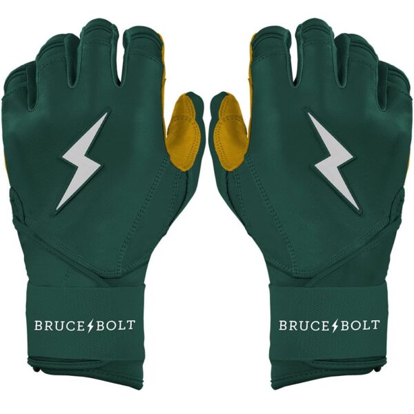 Bruce Bolt Original Series Long Cuff Green Batting Gloves