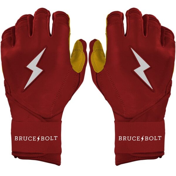 Bruce Bolt Original Series Long Cuff Maroon Batting Gloves