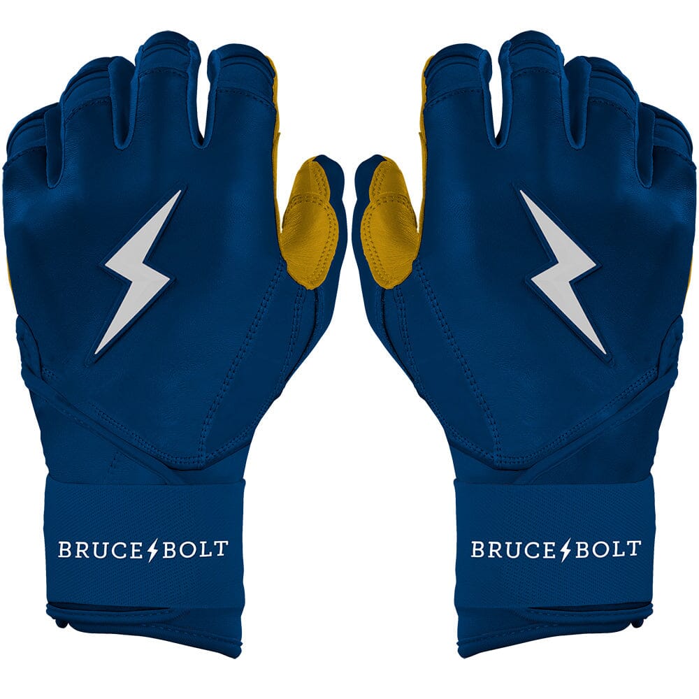 Bruce Bolt Original Series Long Cuff Navy Batting Gloves