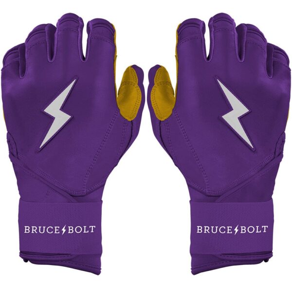 Bruce Bolt Original Series Long Cuff Purple Batting Gloves