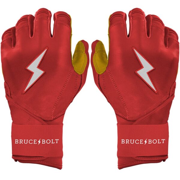 Bruce Bolt Original Series Long Cuff Red Batting Gloves