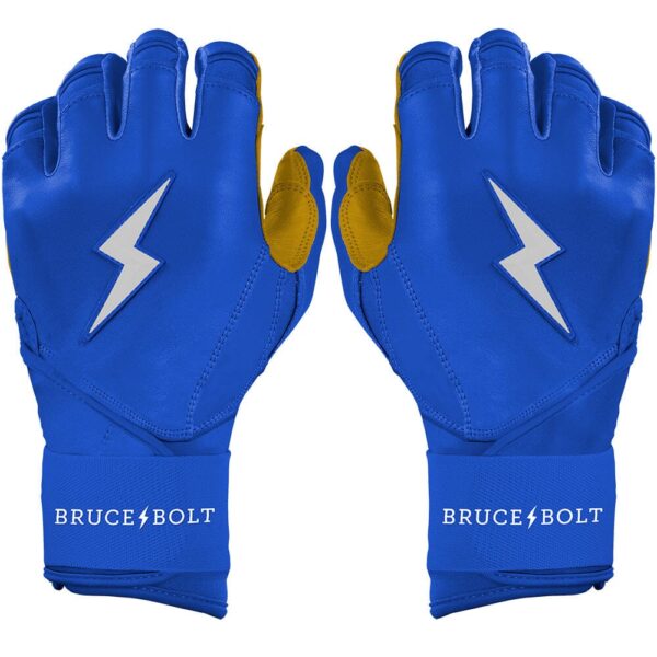 Bruce Bolt Original Series Long Cuff Royal Blue Batting Gloves
