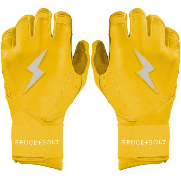Bruce Bolt Original Series Long Cuff Yellow Batting Gloves