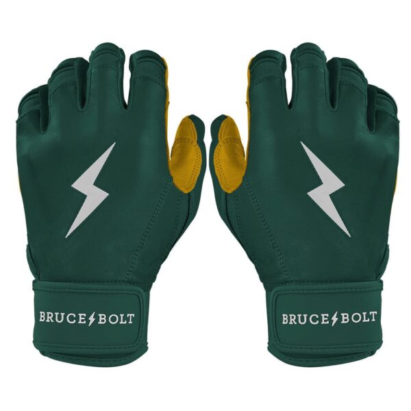 Bruce Bolt Original Series Short Cuff Green Batting Gloves