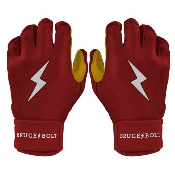 Bruce Bolt Original Series Short Cuff Maroon Batting Gloves