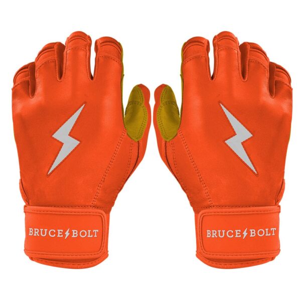 Bruce Bolt Original Series Short Cuff Orange Batting Gloves