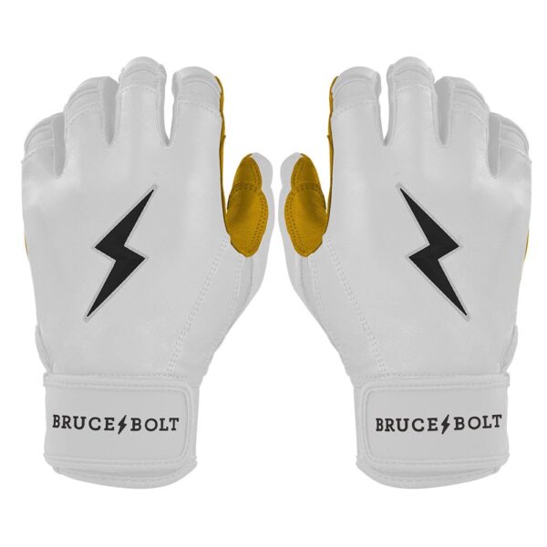 Bruce Bolt Original Series Short Cuff White Batting Gloves