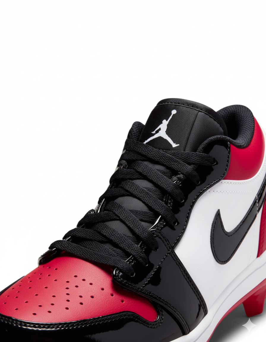 Jordan 1 Retro MCS Low Men’s Baseball Cleats Red/Black/White
