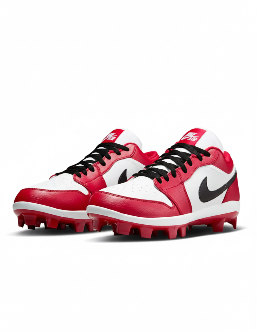 Jordan 1 Retro MCS Low Men’s Baseball Cleats Red/White/Black