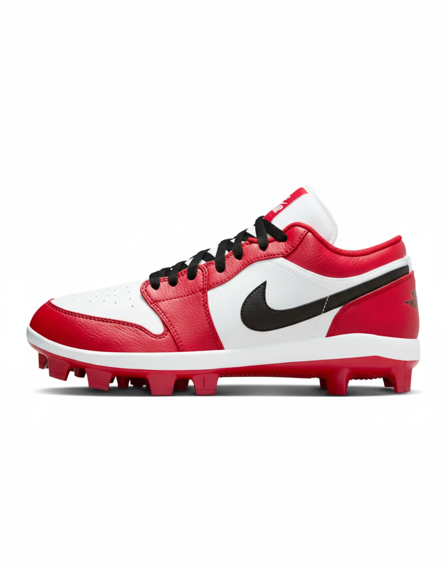 Jordan 1 Retro MCS Low Men’s Baseball Cleats Red/White/Black