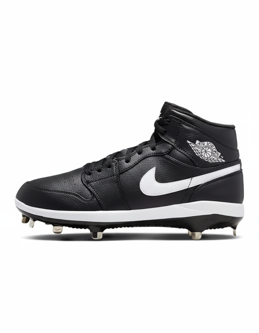 Jordan 1 Retro Metal Men's Baseball Cleats Black/White