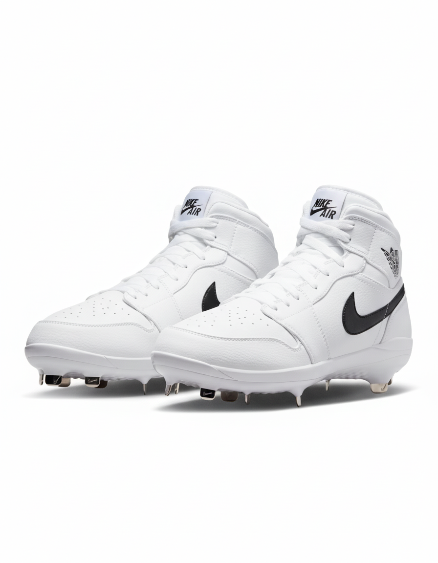 Jordan 1 Retro Metal Men's Baseball Cleats White/Black