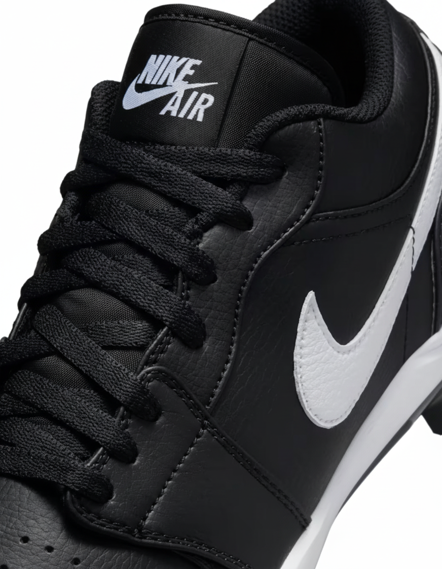 Jordan 1 Retro MCS Low Men’s Baseball Cleats Black/White - Image 4