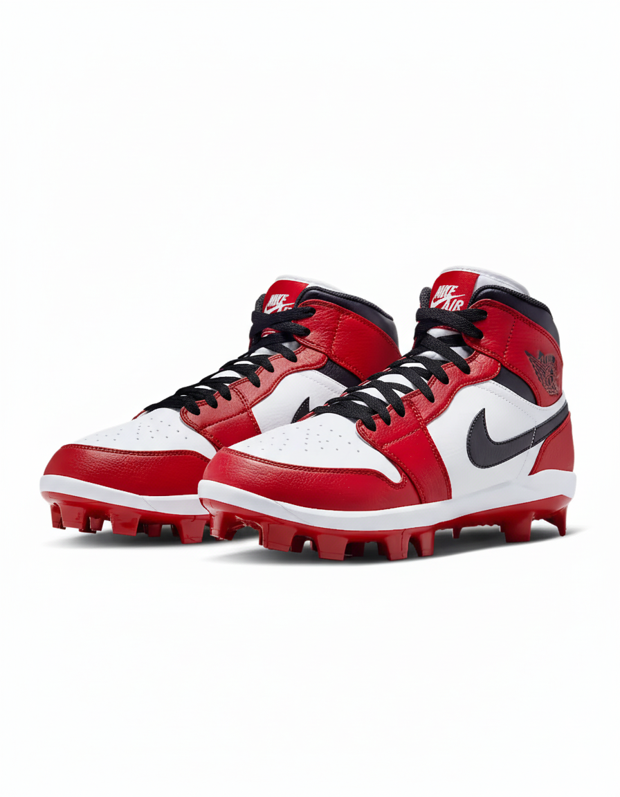 Jordan 1 Retro MCS Men's Baseball Cleats Gym Red/White/Black