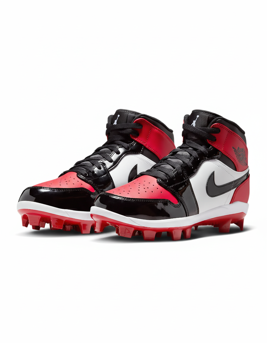 Jordan 1 Retro MCS Men's Baseball Cleats Gym Red/Black/White