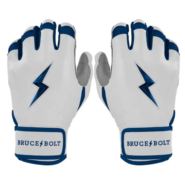 Bruce Bolt Chrome Series Short Cuff Navy Batting Gloves
